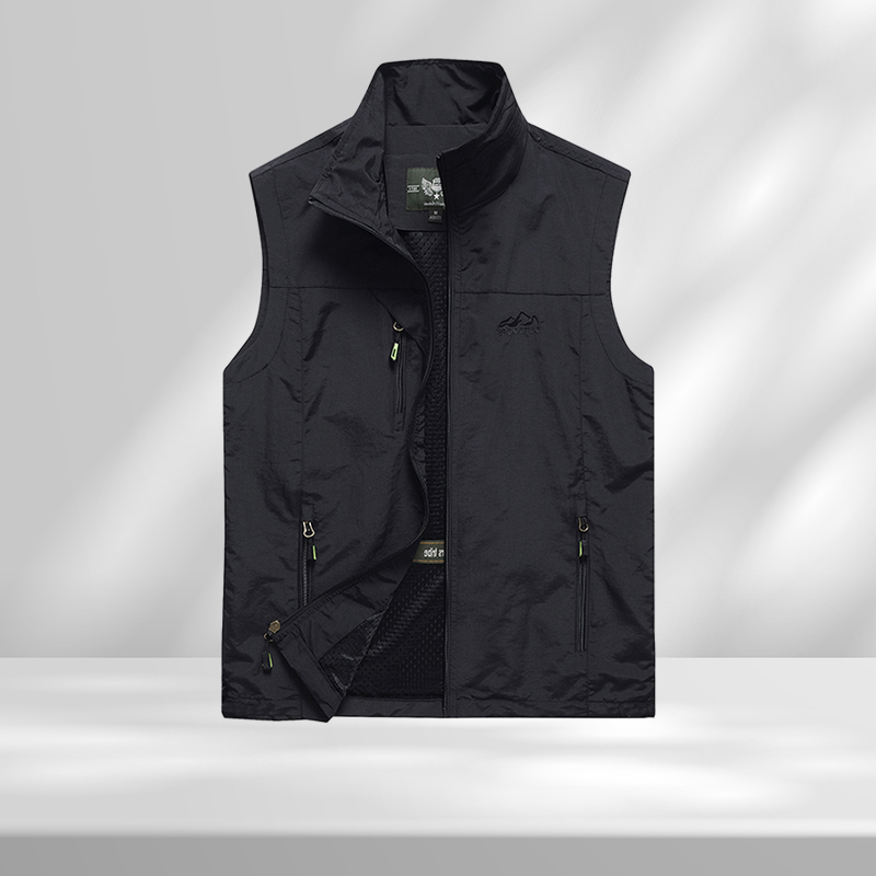 Summer Mesh Vest Men Outerwear Thin Breathable Multi Pocket Classic Waistcoat Male Pographer Sleeveless Climbing Hiking fishing