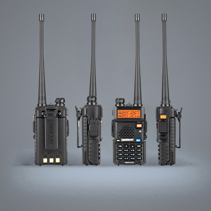 BAOFENG Walkie Talkie 15quot LCD 5W 136174MHz 400520MHz Dual Band with 1LED Flashlight Blacka52
