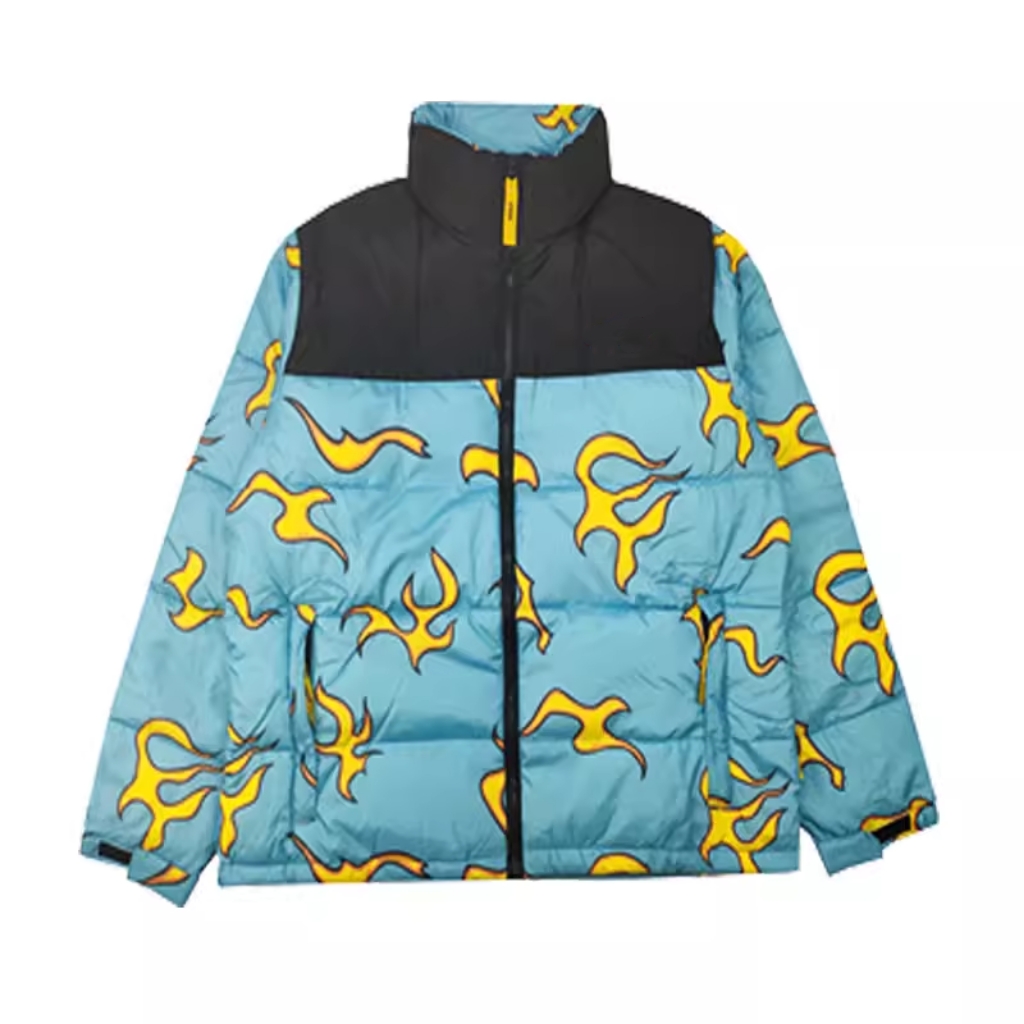 Women's Jackets Luxury Men Flower Le Fleur Tyler The Creator Blue Flame Coats & / Down Jakets Cotton Women Warm Winter
