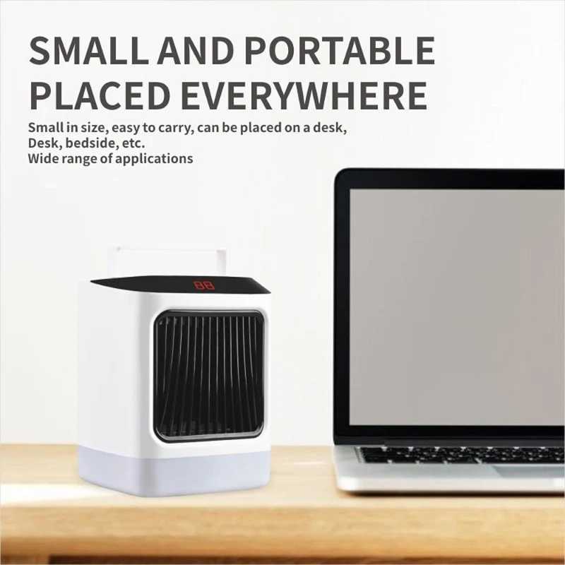 Home Heaters 1000W Portable Electric Heater For Home Remote Control Desktop Mini Low Consumption Fan Heater For Room Space Warmer Bedroom J240102