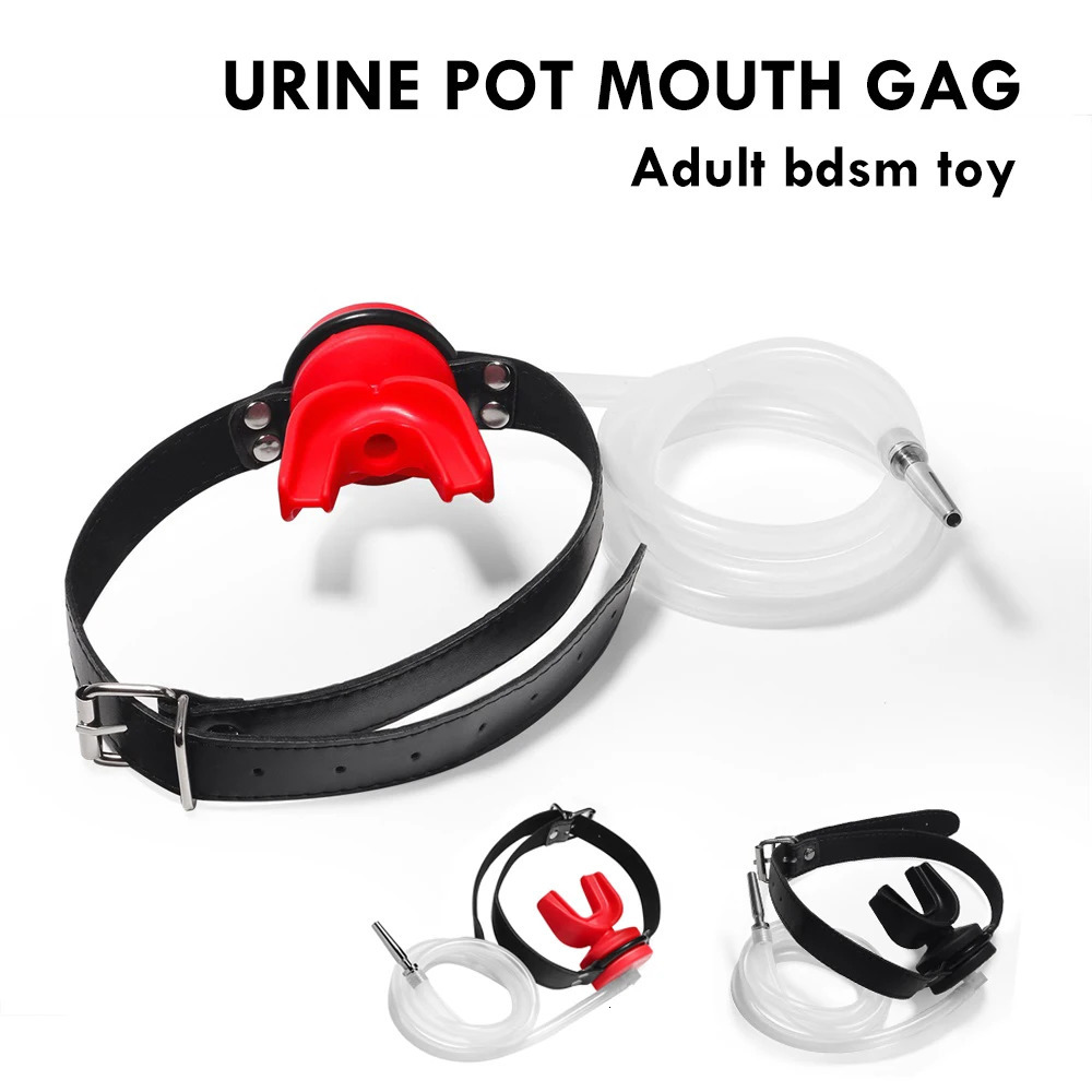 Piss Urinal Flow into Mouth Gag Urethral Catheter Bondage Fetish Harness Slave BDSM Adult Games Sex Toys for Men Gay Shop 240102