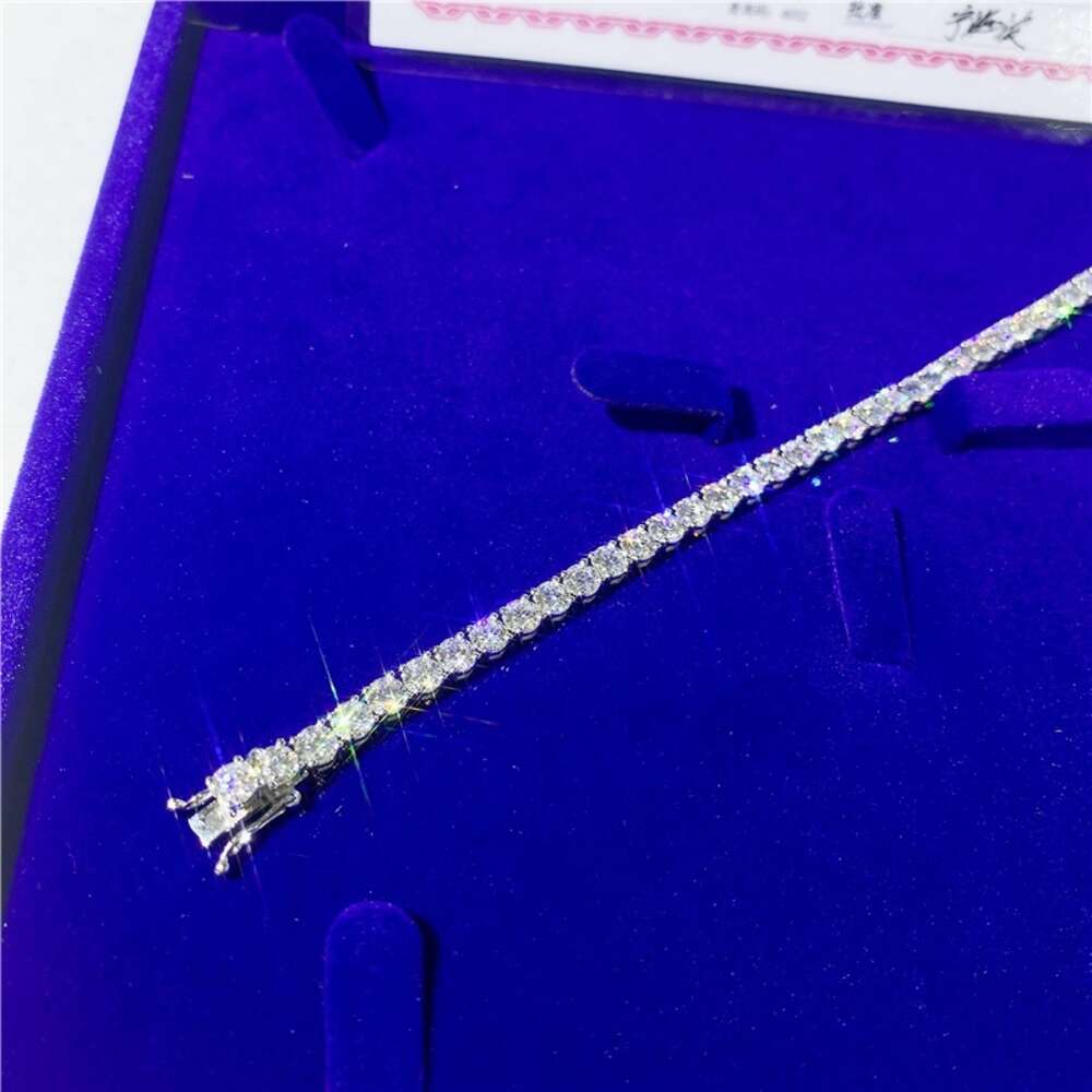 necklace moissanite chain Hot Selling Solid Gold Classic Necklace Chain Vvs Moissanite Mens Tennis