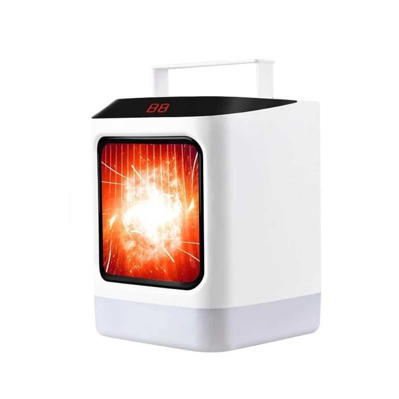 Home Heaters 1000W Portable Electric Heater For Home Remote Control Desktop Mini Low Consumption Fan Heater For Room Space Warmer Bedroom J240102