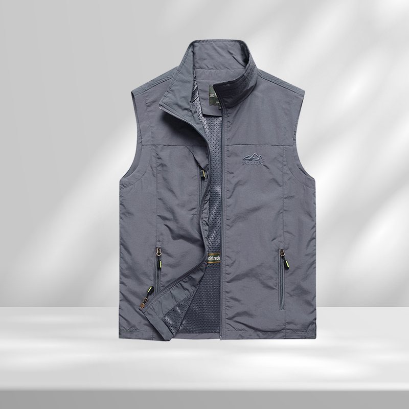 Summer Mesh Vest Men Outerwear Thin Breathable Multi Pocket Classic Waistcoat Male Pographer Sleeveless Climbing Hiking fishing