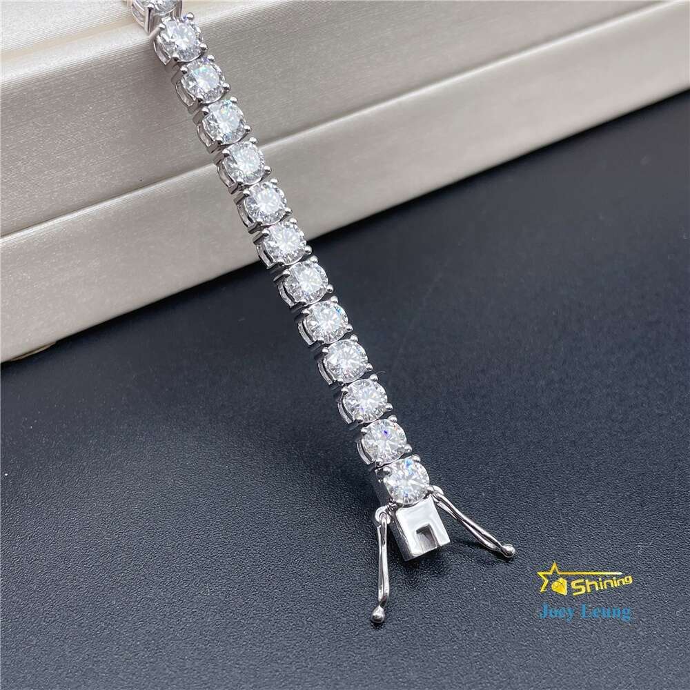 necklace moissanite chain 38.4cwt 4mm Vvs Lab Diamond Hip Hop Jewelry Bling Iced Out 18k Solid Gold Tennis Bracelets