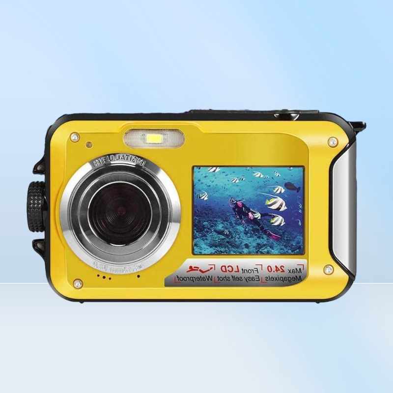 Digital Cameras Waterproof AntiShake Camera 1080P Full HD Selfie Video Recorder For Underwater DV Recording Present