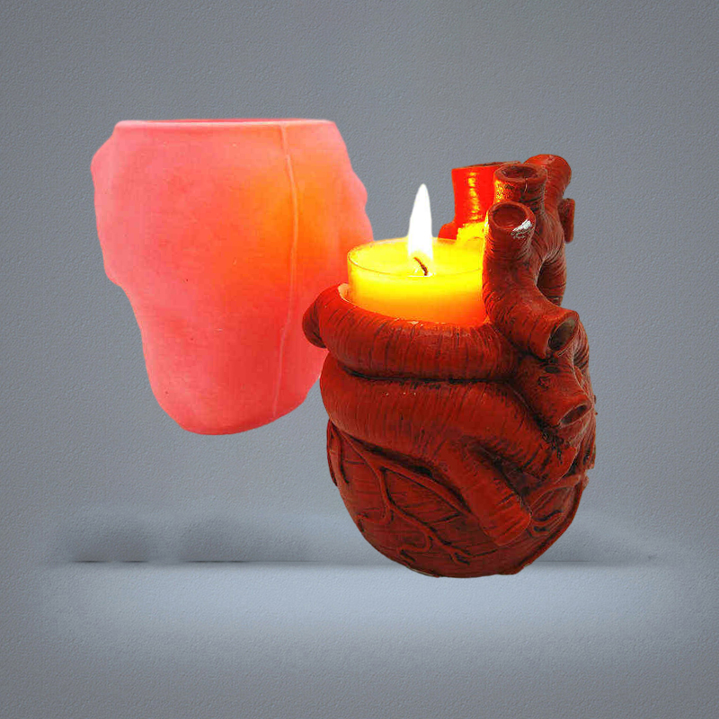 Heart flower pot silicone mold handmade diy production plaster mold resin chocolate candle food grade baking mold 2201174794117