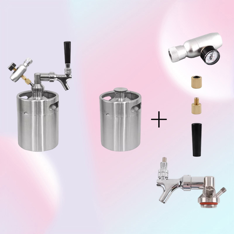Home Wine Making Machines 2L36L Stainless Steel Beer Mini Keg Air Pressure Faucet Can Barrel Wine Brewing Tool Bar Nightclub Resta