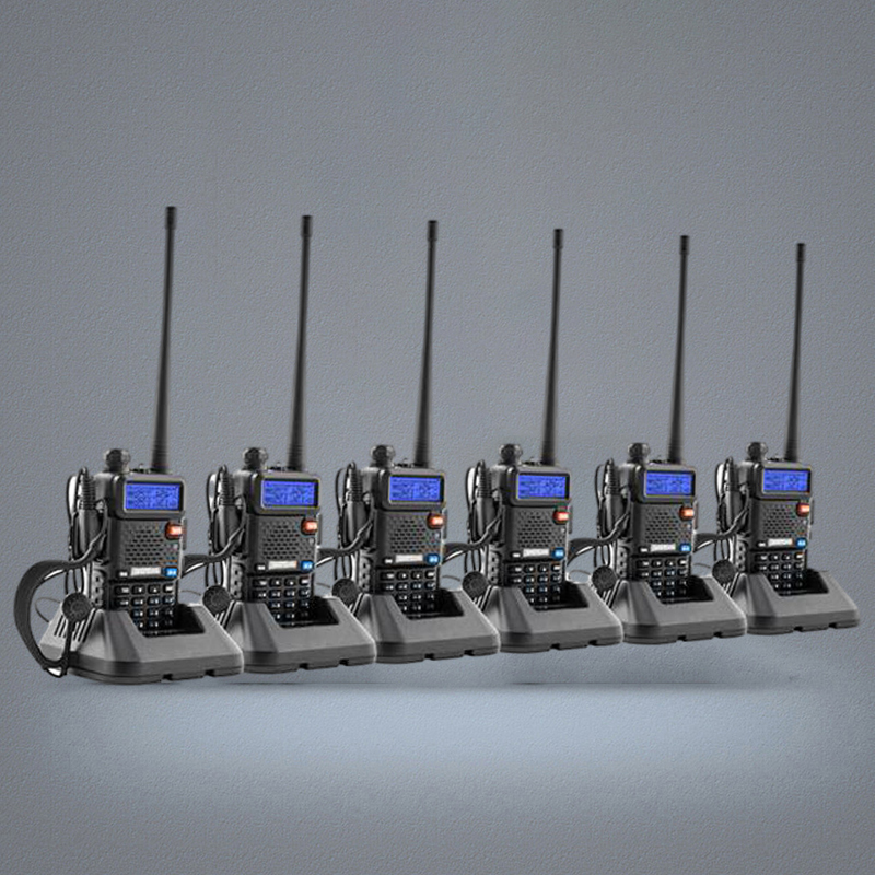 BAOFENG Walkie Talkie 15quot LCD 5W 136174MHz 400520MHz Dual Band with 1LED Flashlight Blacka52