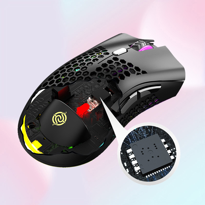 Mice Rechargeable USB 24G Wireless RGB Light Honeycomb Gaming Mouse for Desktop PC Computers Notebook Laptop Mice Mause Game