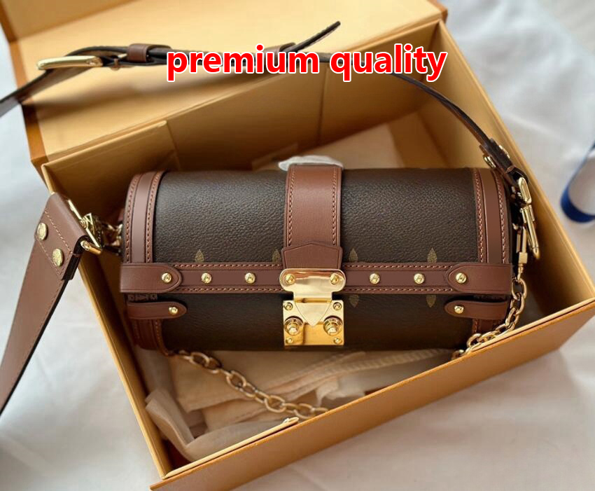 Prestsy color bag single shoulder bag cross-body bag leather cylinder bag senior luxury chain bags