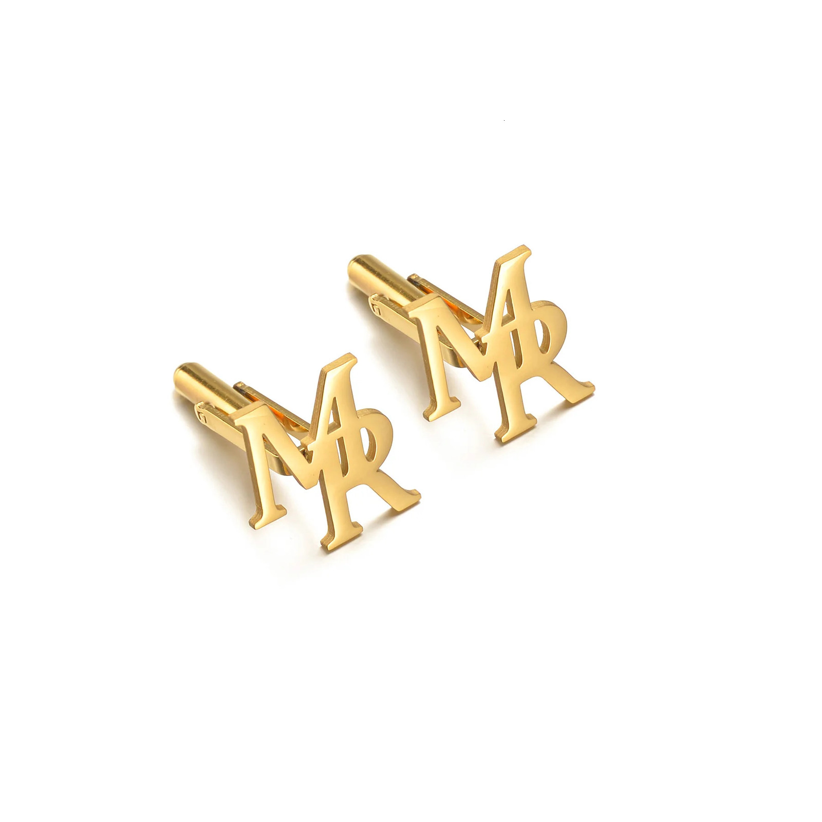 Atoztide Fashion Personalized Custom Name Cufflinks for Men Shirt Cuff Buttons Letter Initials Jewelry Wedding GiftsAccessories 231229
