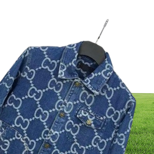 Spring Quality Men039s pluz size Jackets Mens denim lapel windbreaker Womens Designers casual fashion jean printed double lette