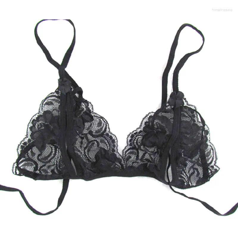 Lace Bras Sets Sexy Gerie Set Open Panties Intimates Girl Underpants Solid Color Transparent Briefs Bra Erotic