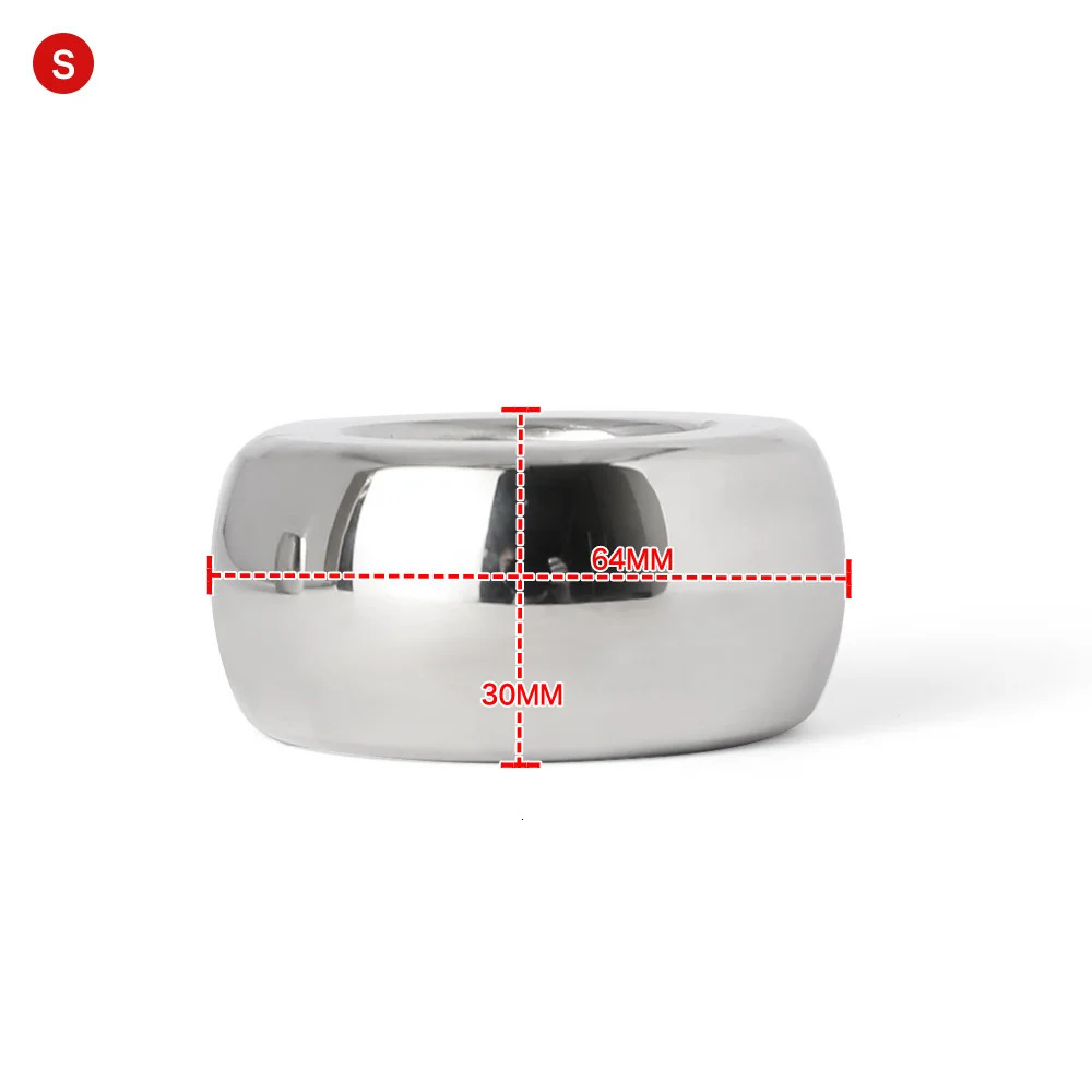 Stainless Steel Ball Stretcher Scrotum Pendant Testis Testicle Weight Penis Restraint Locking Cock Ring CBT Sex Toys 951 240102