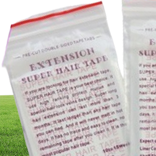Water proof super hair tapes 60pcs hold on 3 months Adhesive Double Side Tape for human hair weft hair extensions tools