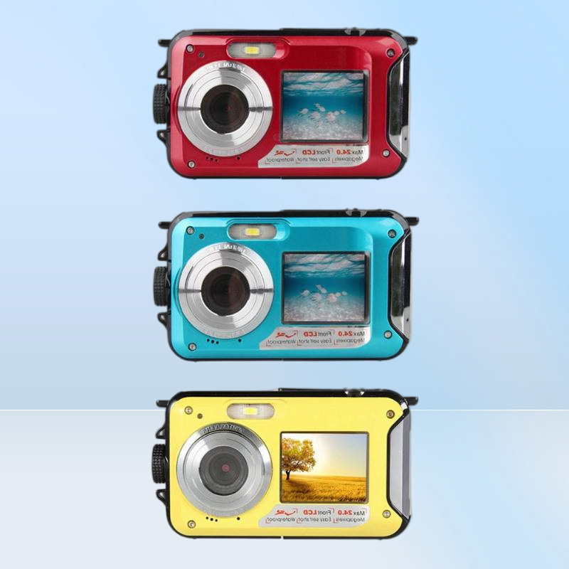 Digital Cameras Waterproof AntiShake Camera 1080P Full HD Selfie Video Recorder For Underwater DV Recording Present