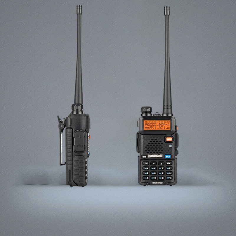 BAOFENG Walkie Talkie 15quot LCD 5W 136174MHz 400520MHz Dual Band with 1LED Flashlight Blacka52