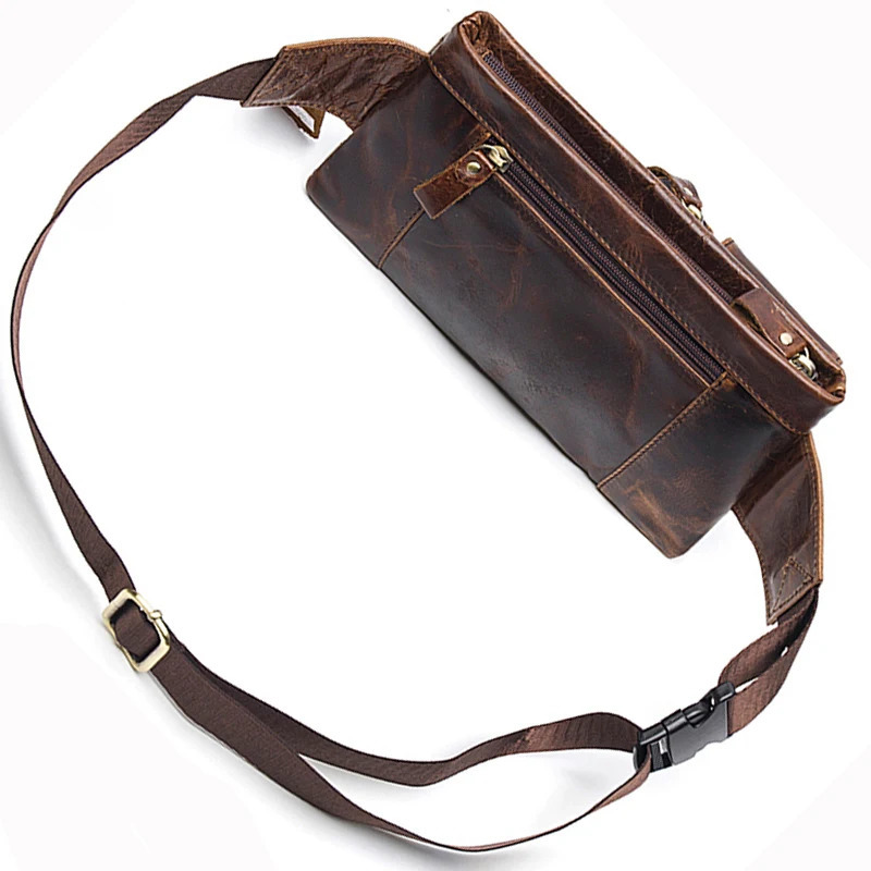 WESTAL Genuine Leather Waist Packs Men Waist Bags Fanny Pack Belt Bag Phone Bags Travel Waist Pack Male Small Waist Bag Leather 231229