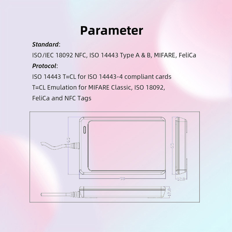 Access Control Card Reader ACR122U NFC RFID Reader USB Smart Card Writer SDK Copy Clone Software Copier Duplicator Writable S50 13