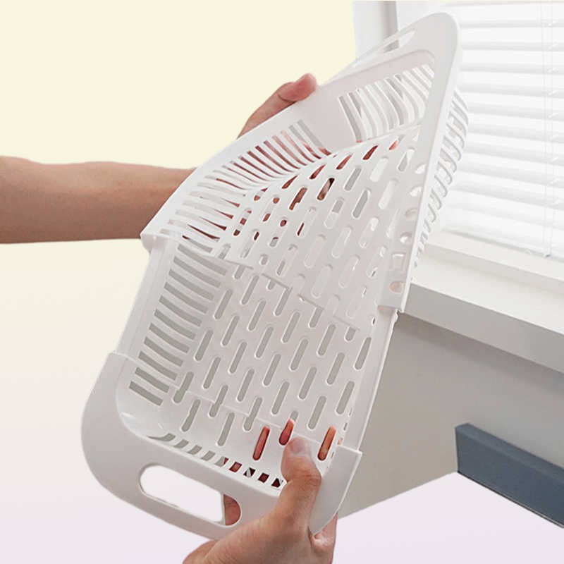 Retractable Kitchen Foldable Sink Drainer Plastic Filter Dish Rack Flexible Drain Basket Drainer Folding Vegetable Drain Basket 219936161