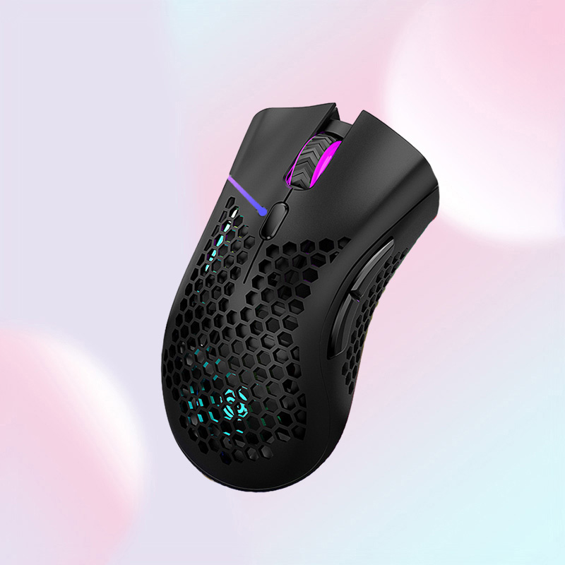 Mice Rechargeable USB 24G Wireless RGB Light Honeycomb Gaming Mouse for Desktop PC Computers Notebook Laptop Mice Mause Game
