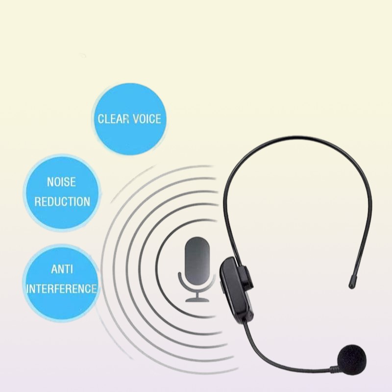 Microphones 2 In 1 Handheld UHF Wireless Microphone Professional HeadWear Mic Volume For Speech Teaching
