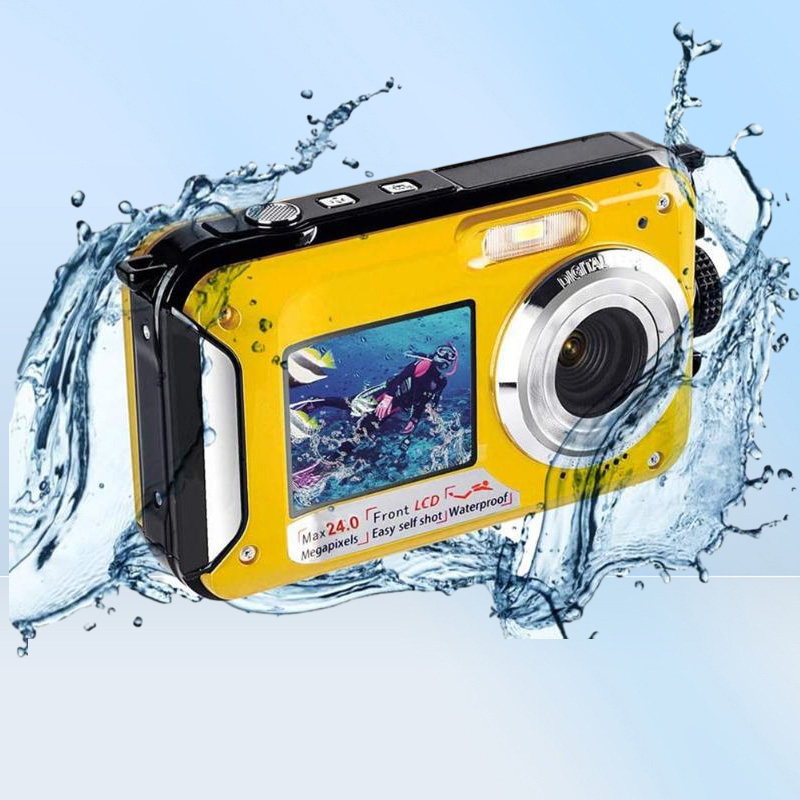 Digital Cameras Waterproof AntiShake Camera 1080P Full HD Selfie Video Recorder For Underwater DV Recording Present
