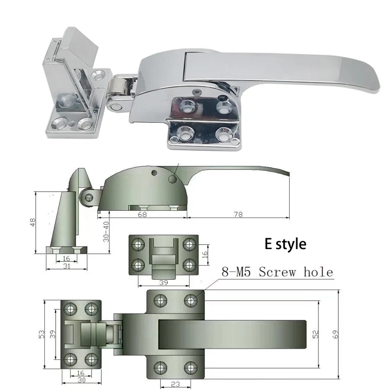 zinc alloy Freezer handle oven hinge Cold store storage door knob lock latch hardware pull repair part Industrial plant