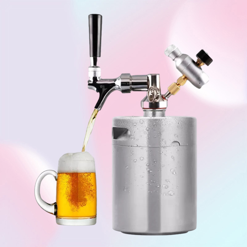 Home Wine Making Machines 2L36L Stainless Steel Beer Mini Keg Air Pressure Faucet Can Barrel Wine Brewing Tool Bar Nightclub Resta