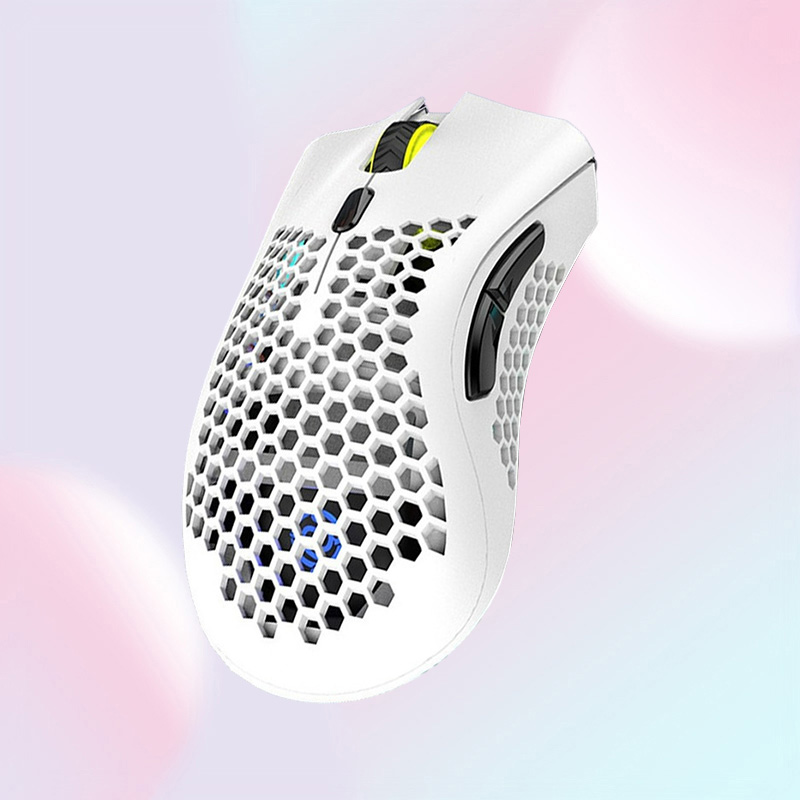 Mice Rechargeable USB 24G Wireless RGB Light Honeycomb Gaming Mouse for Desktop PC Computers Notebook Laptop Mice Mause Game