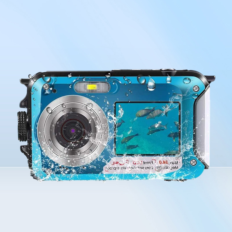 Digital Cameras Waterproof AntiShake Camera 1080P Full HD Selfie Video Recorder For Underwater DV Recording Present