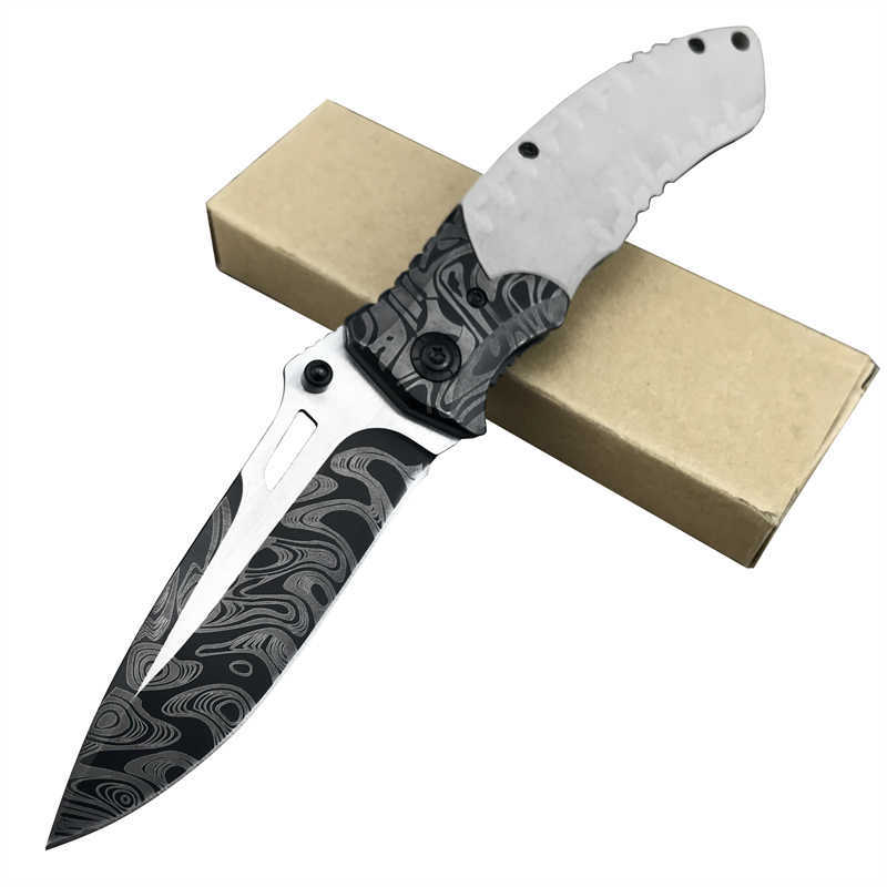 F93 G10 Handle Tactical Pocket knife Leopard print Blade Camping EDC Survival Hunting Folding knives