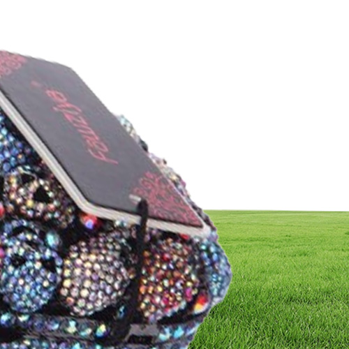 Fawziya Skull Bag Skull Purses And Handbags for Women Kisslock Crystal Evening Clutch Bags