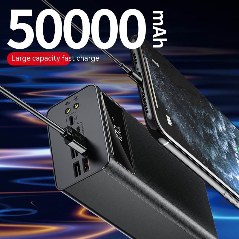 50000mAh Power Bank Fast Charge for laptop Auxiliary Battery Large Capacity Camping Travel Portable Powerbank