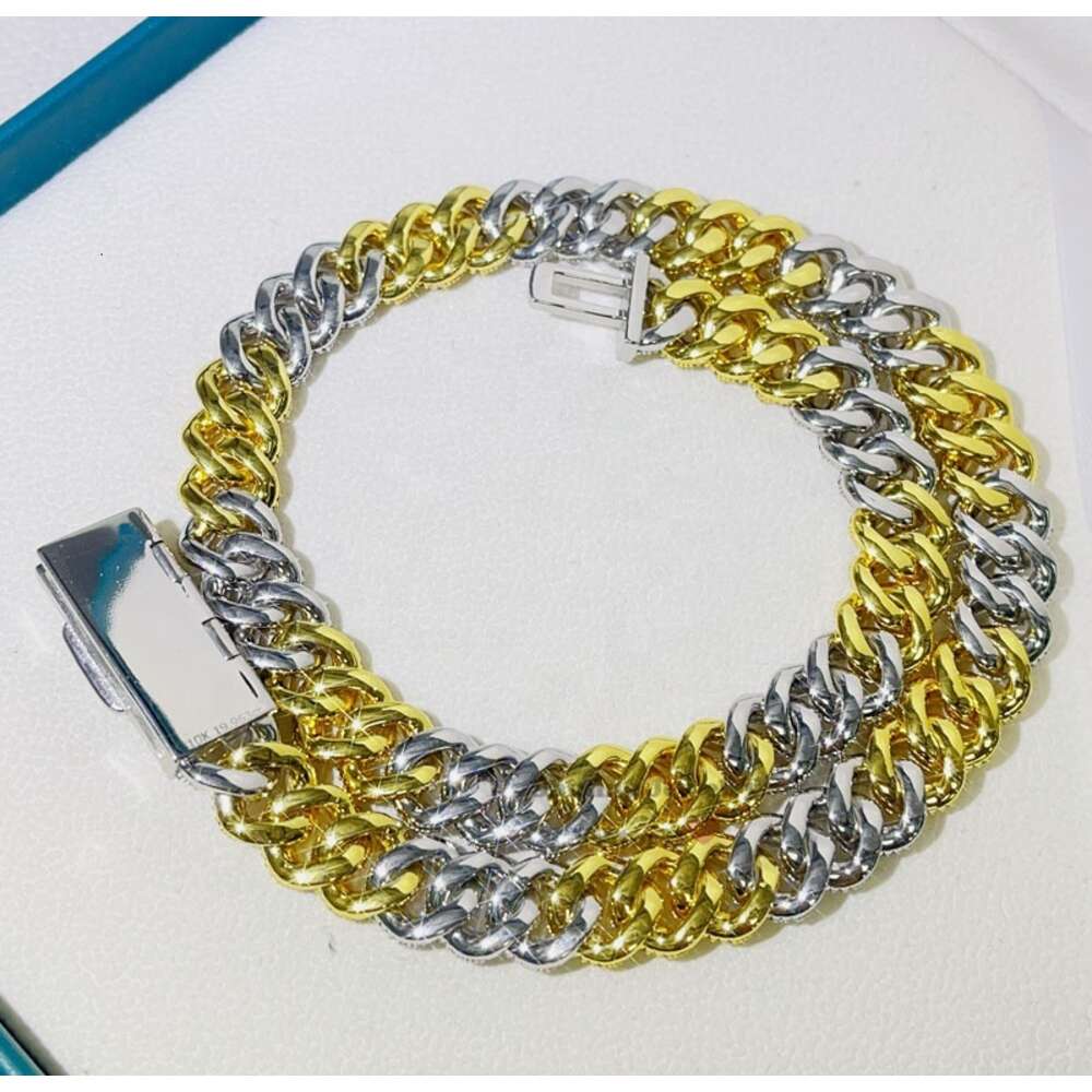 necklace moissanite chain Gra Vvs Diamond Buss Down Hip Hop Chain 15mm Custom Name Clasp Cuban Link