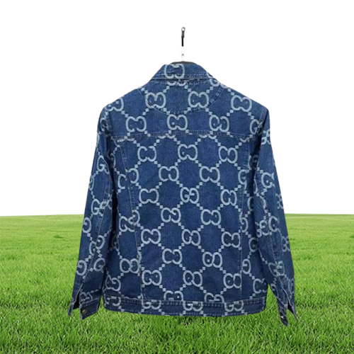 Spring Quality Men039s pluz size Jackets Mens denim lapel windbreaker Womens Designers casual fashion jean printed double lette