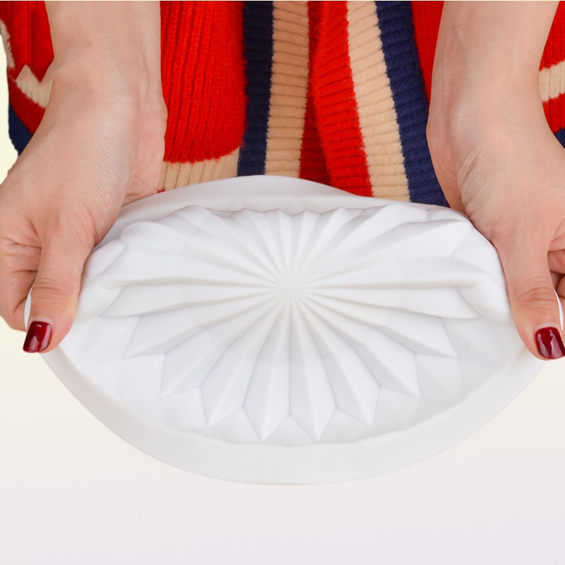 SJ Mousse Silicone Cake Mold 3D Pan Round Origami Cake Mould Decorating Tools Mousse Make Dessert Pan Accessories Bakeware 06161130863