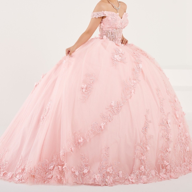 Lavender Quinceanera Dress 3D wer Sweet 16 Birthday Party Gown Sweetheart Applique Tulle Princess Pageant Vestidos De 15 Anos