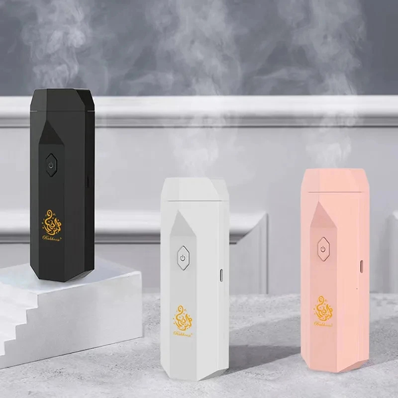 Electric Hair Brush Incense for Bakhoor Ramadan Dukhoon Arabic Aroma Diffuser for Home Office Car Rechargeable Mini USB 240102