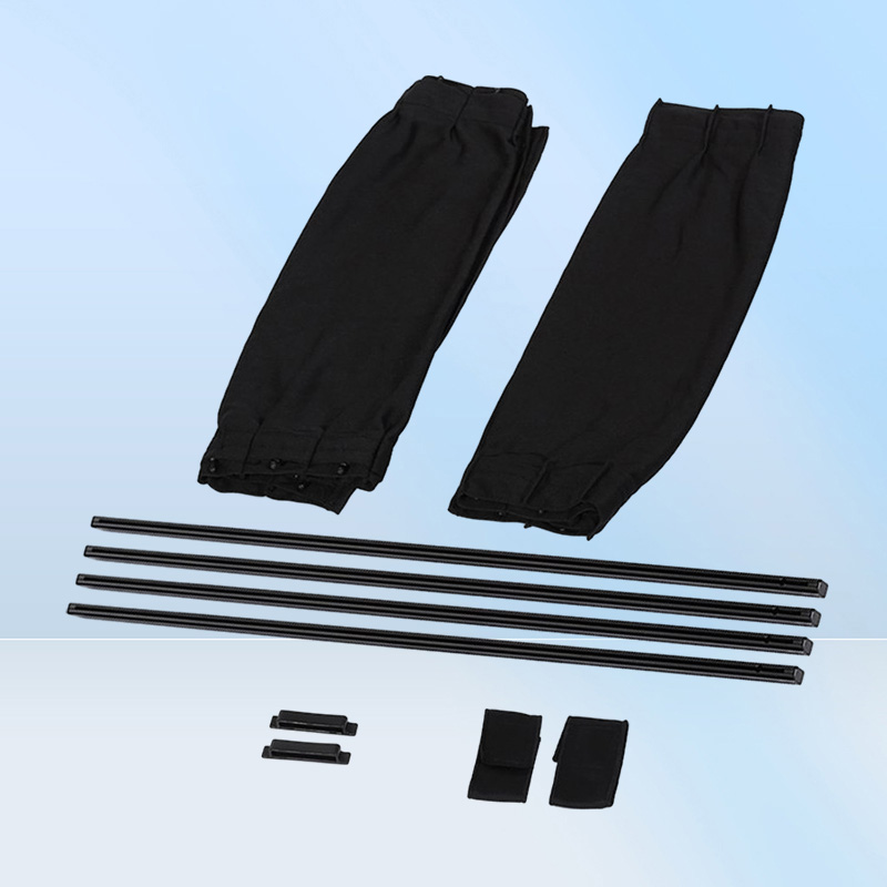 2 x 50S Adjustable Black Car Side Window Sunshade Universal Auto Rear Block Interlock Curtain UV Sun Shade Visor