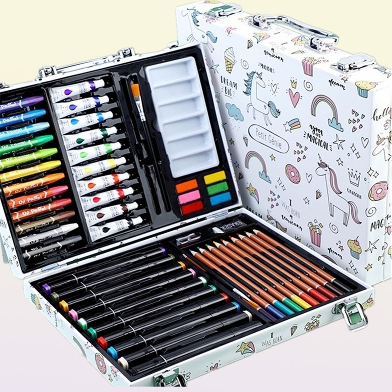 Pencils Art set Painting Set Watercolor Pencil Crayon Water Pen Drawing Board Doodle Supplies Kids Educational Toys Gift 221108