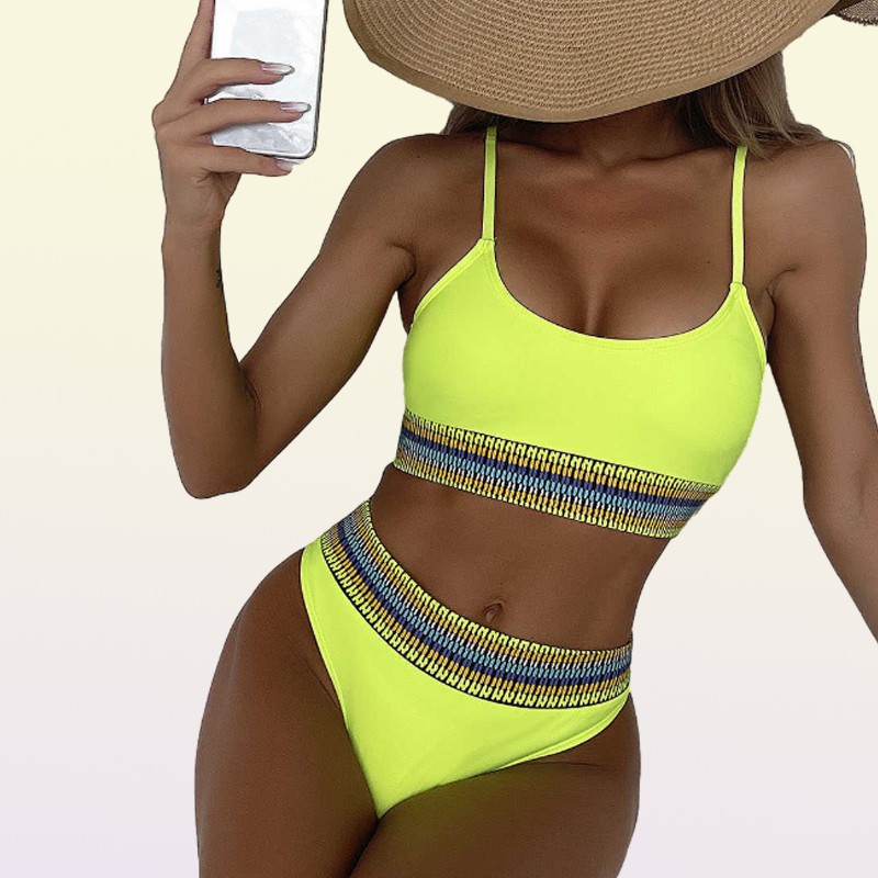 High Waist Bikinis Swimsuits Women Push Up Swimwear Print Bathing Suit Biquini Brazilian Bikini Summer New Beachwear