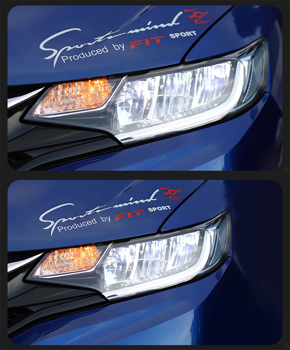 Car Assembly Front Headlights for Honda Fit 2014-20 19 Jazz LED Head Lamp Styling Dynamic Turn Signal Lens