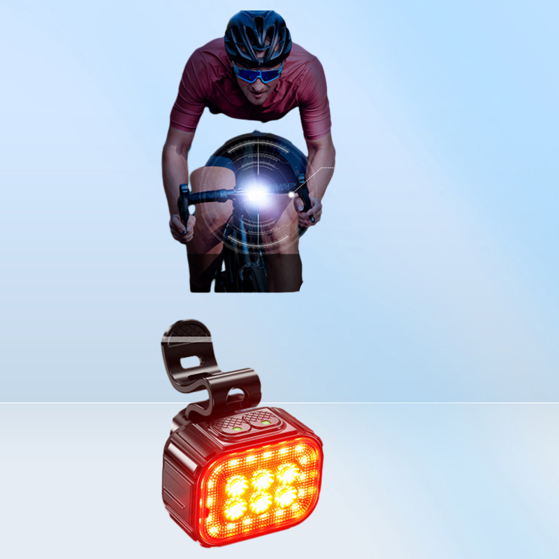 Bike Lights Bike Light Q6 2PCS LED Bicycle Front Rear lights USB Charge Headlight Cycling Taillight Bicycle Lantern Bike Accessori