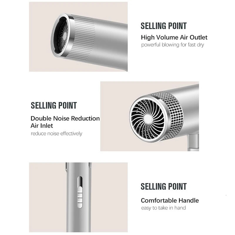 Powerful Hair Dryer with Diffuser Home Electrical Appliances Negative Ion Care Hair Dryer Professional Hairdressing Equipment 240102