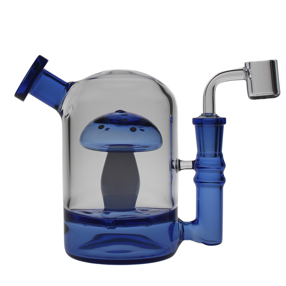 Saml 14CM Tall Hookahs Glass Smoking Mushroom Water Pipe Difussion Bong Color Joint size 14.4mm PG3037