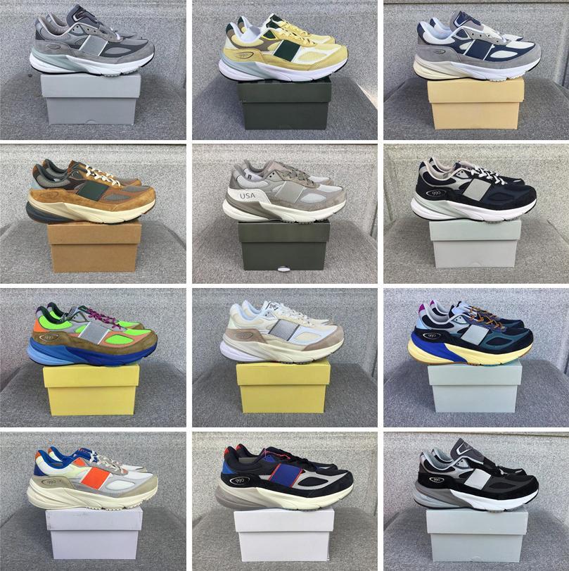Running Designer Shoes Mens Womens 990 V6 990V6 Castlerock WTAPS Moon Mist Baklava Action Bronson Kith Ronnie Fieg Navy Grey Day Teddy Santis Black Green Yellow