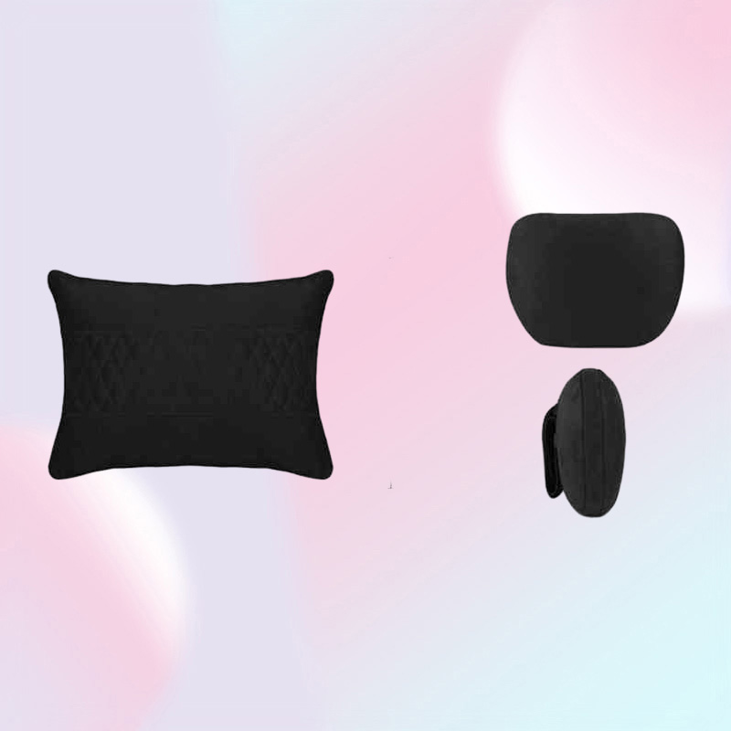 Embroidery Car Headrest Ultra Soft Suede Pillow Car Seat Rest Cushion Headrest Car Neck Pillow For Maybach SClass headrest H22042