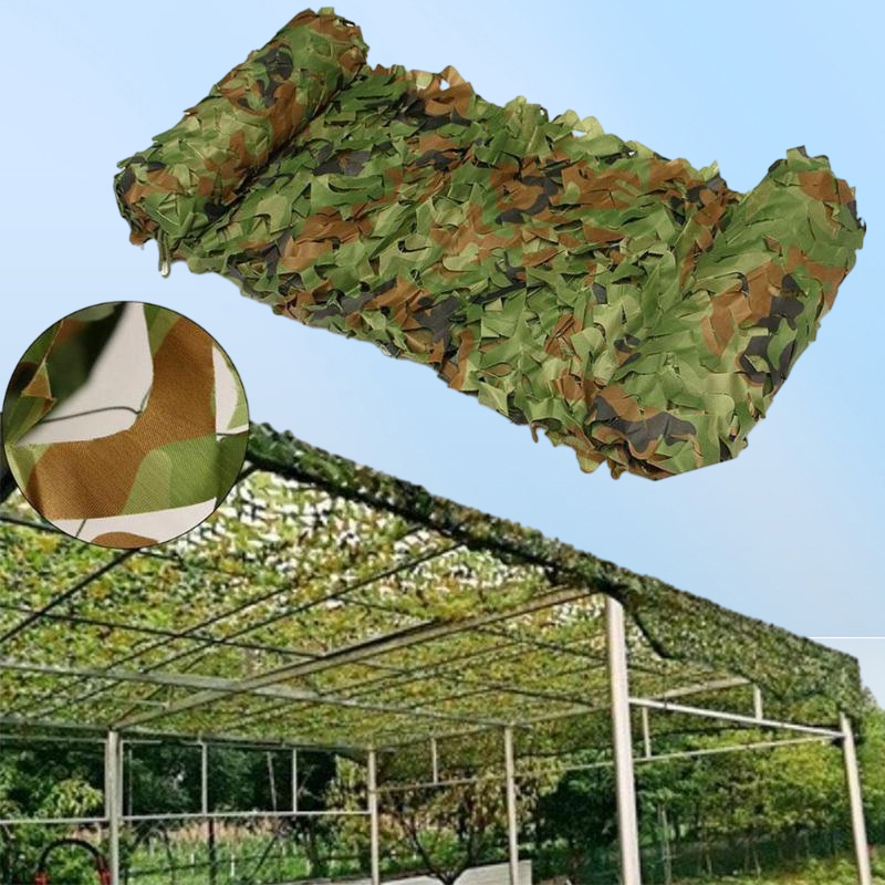 3x5m Woodland Camo Netting Camouflage Net Privacy Protection Mesh For Outdoor Camping Forest Landscape